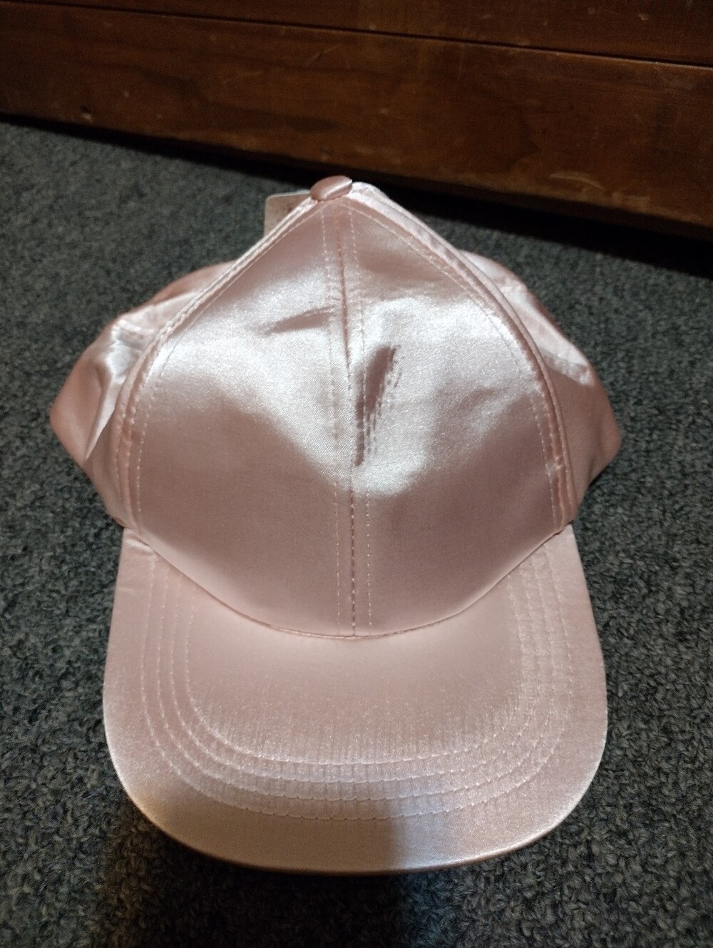MUDD Women's Satin Pink Baseball Cap